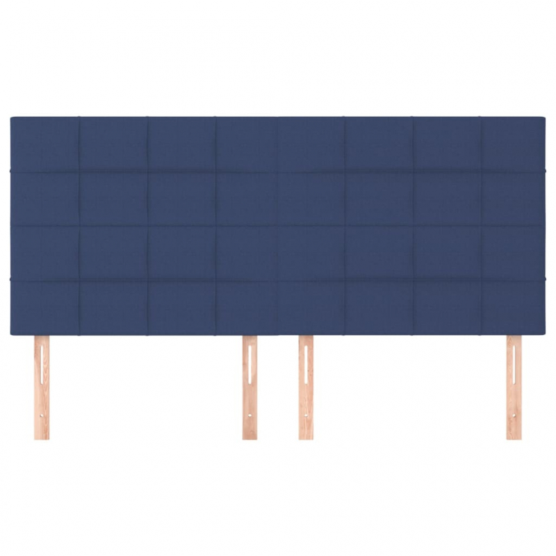 Kopfteile 4 Stk. Blau 100x5x78/88 cm Stoff