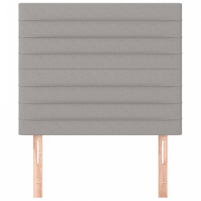 Kopfteile 2 Stk. Hellgrau 80x5x78/88 cm Stoff