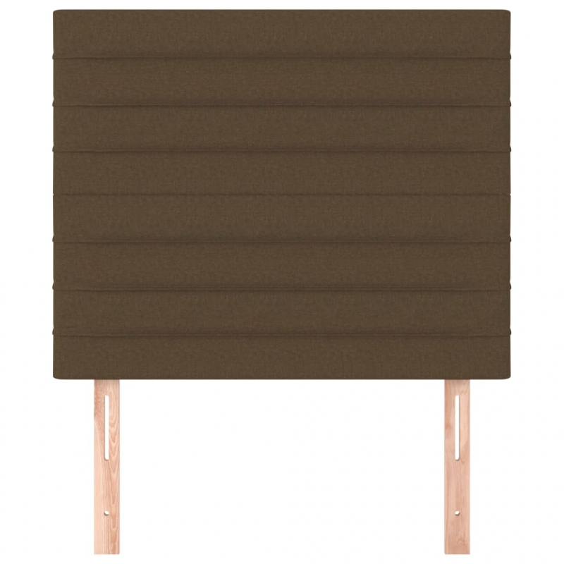 Kopfteile 2 Stk. Dunkelbraun 90x5x78/88 cm Stoff
