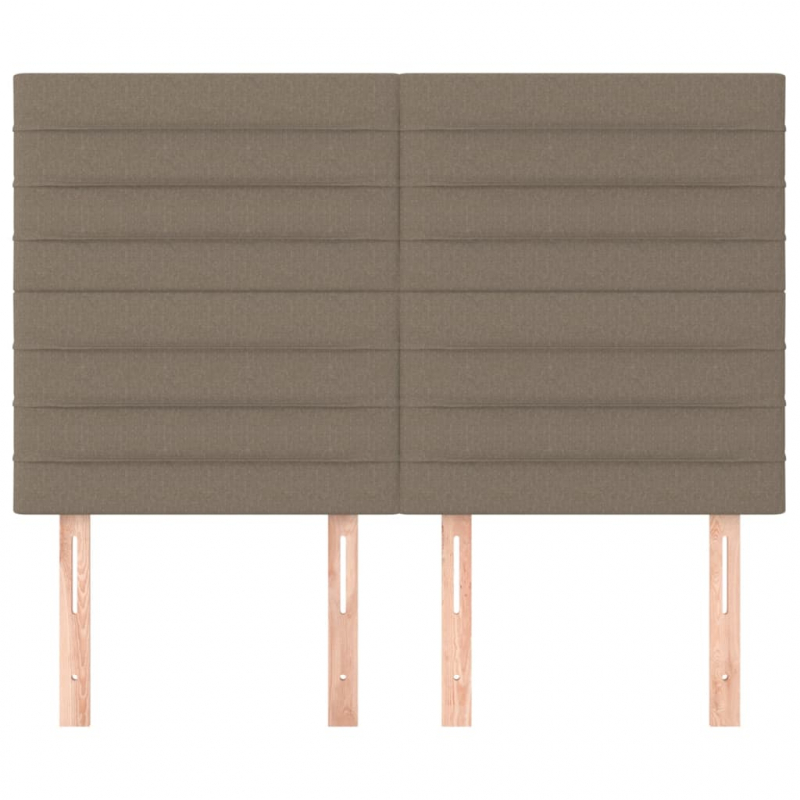 Kopfteile 4 Stk. Taupe 72x5x78/88 cm Stoff