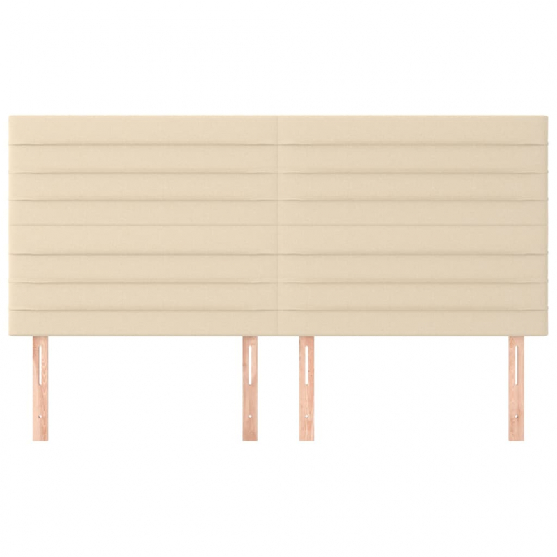 Kopfteile 4 Stk. Creme 90x5x78/88 cm Stoff