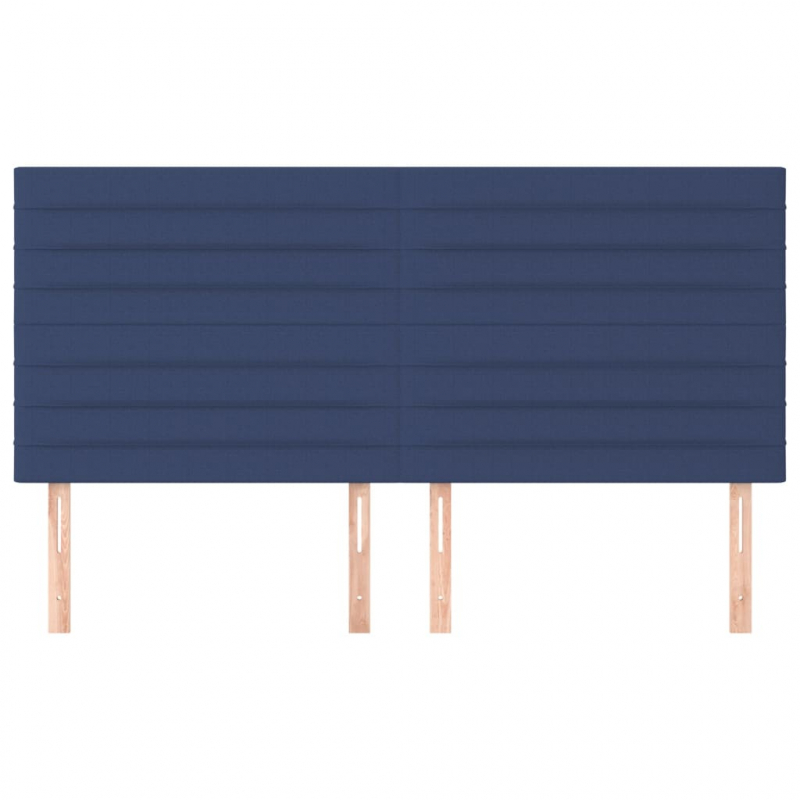 Kopfteile 4 Stk. Blau 90x5x78/88 cm Stoff