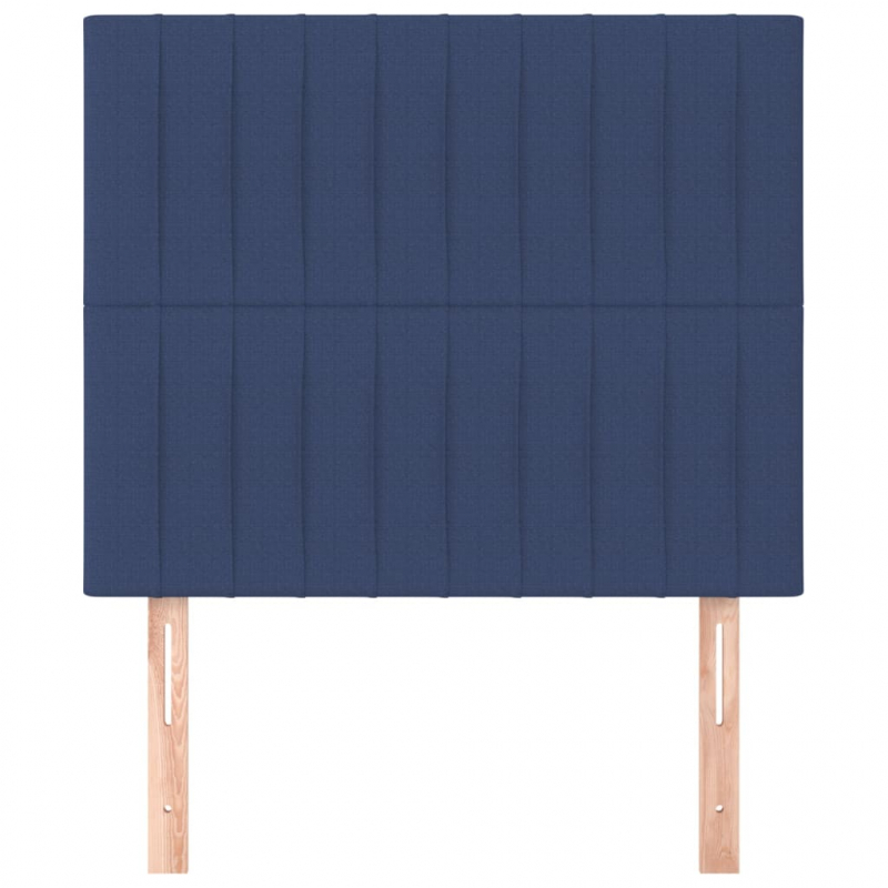 Kopfteile 2 Stk. Blau 90x5x78/88 cm Stoff