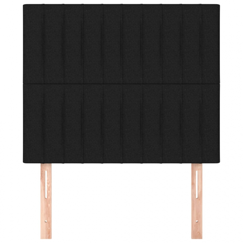 Kopfteile 2 Stk. Schwarz 100x5x78/88 cm Stoff