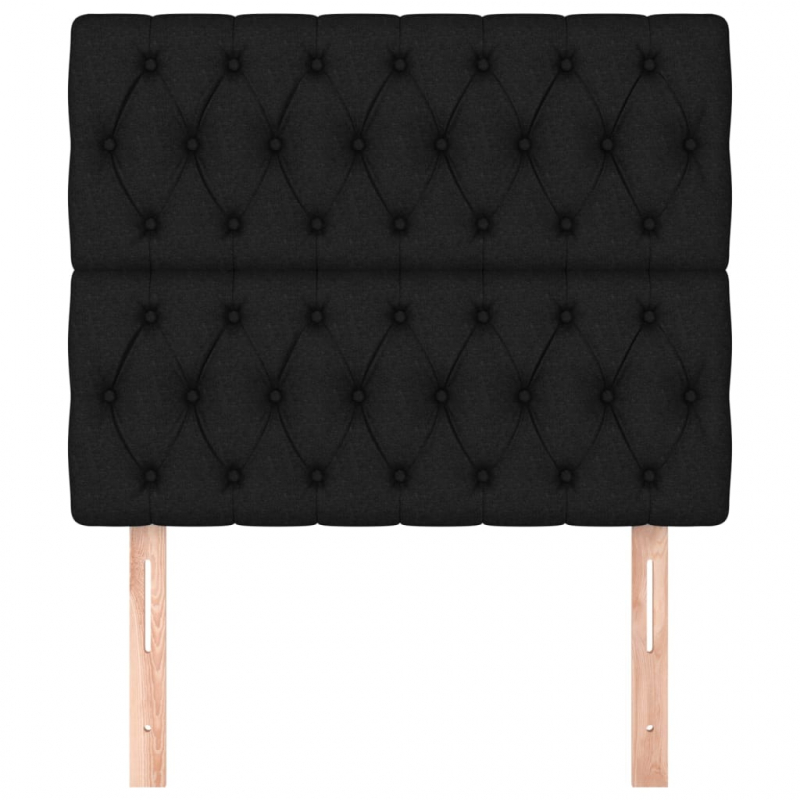 Kopfteile 2 Stk. Schwarz 90x7x78/88 cm Stoff