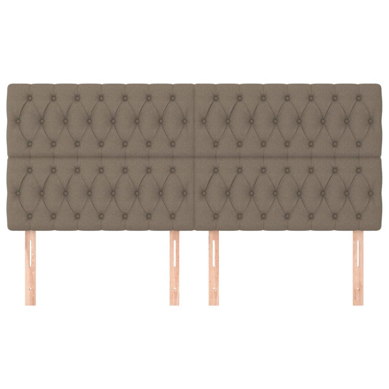 Kopfteile 4 Stk. Taupe 100x7x78/88 cm Stoff