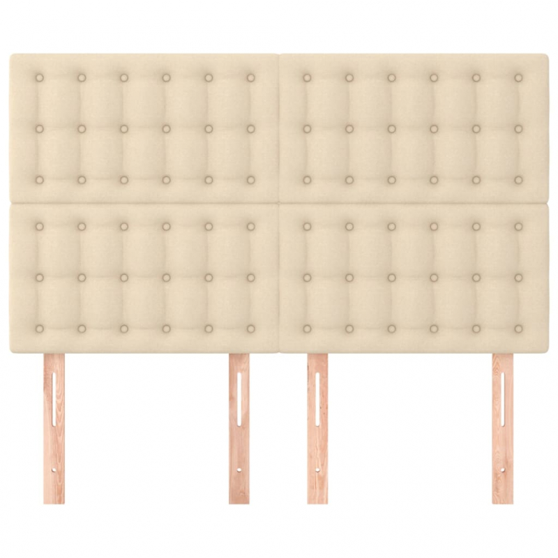 Kopfteile 4 Stk. Creme 72x5x78/88 cm Stoff