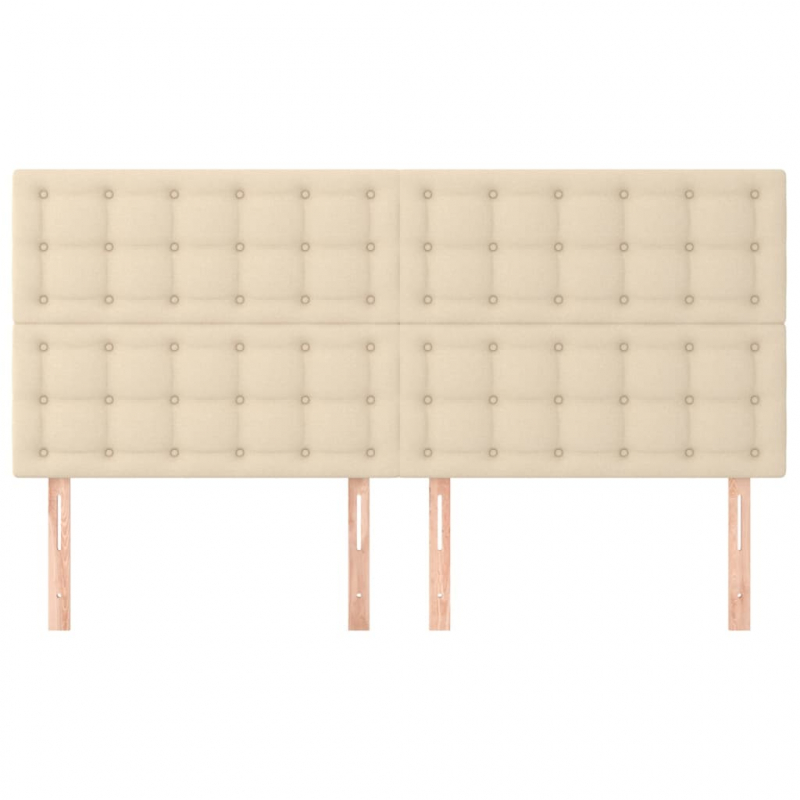 Kopfteile 4 Stk. Creme 80x5x78/88 cm Stoff