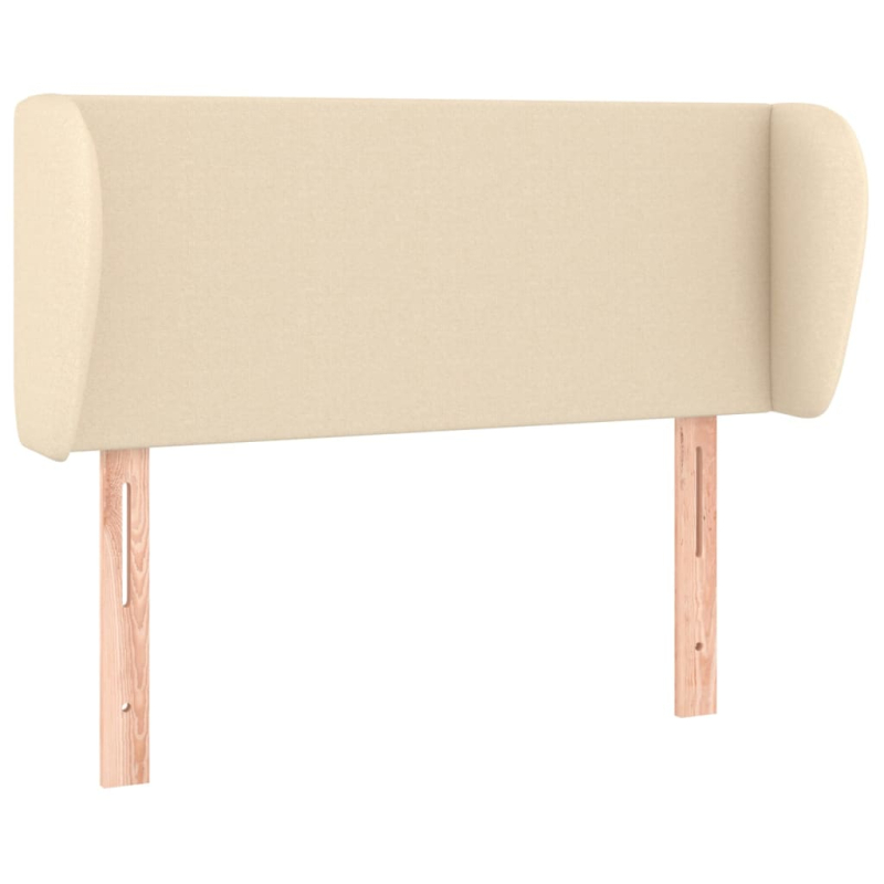 Kopfteil mit Ohren Creme 83x23x78/88 cm Stoff