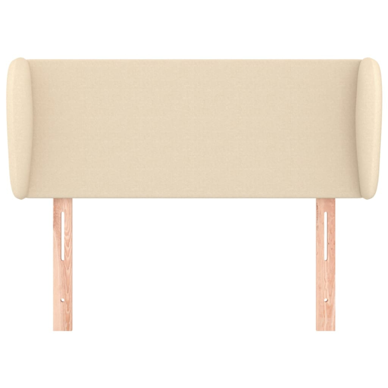 Kopfteil mit Ohren Creme 83x23x78/88 cm Stoff