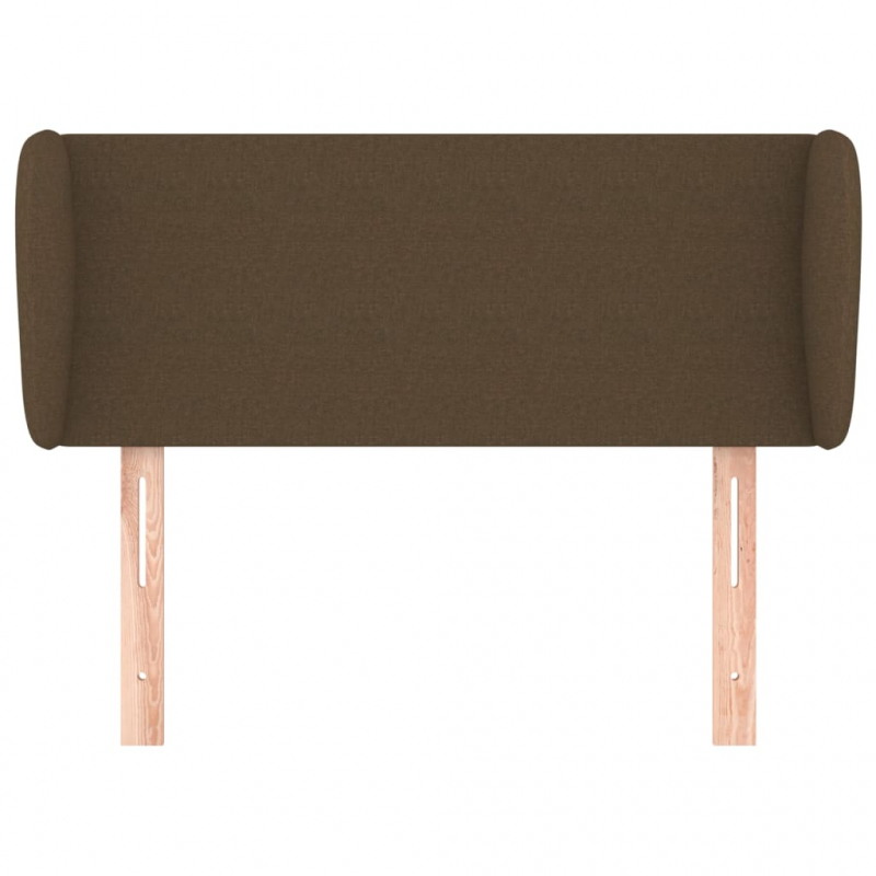 Kopfteil mit Ohren Dunkelbraun 93x23x78/88 cm Stoff