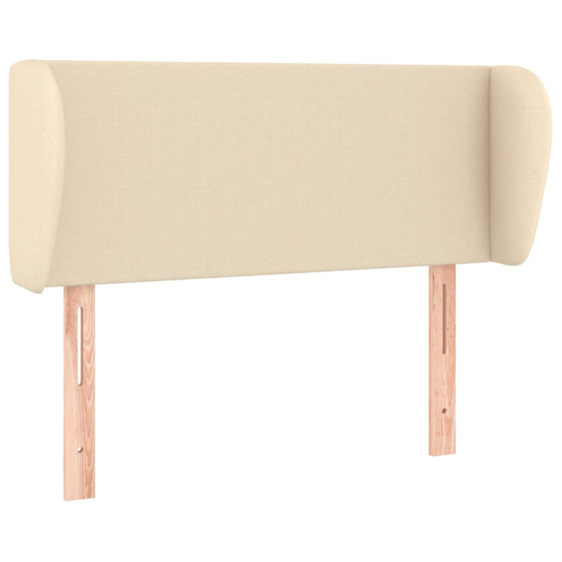 Kopfteil mit Ohren Creme 93x23x78/88 cm Stoff