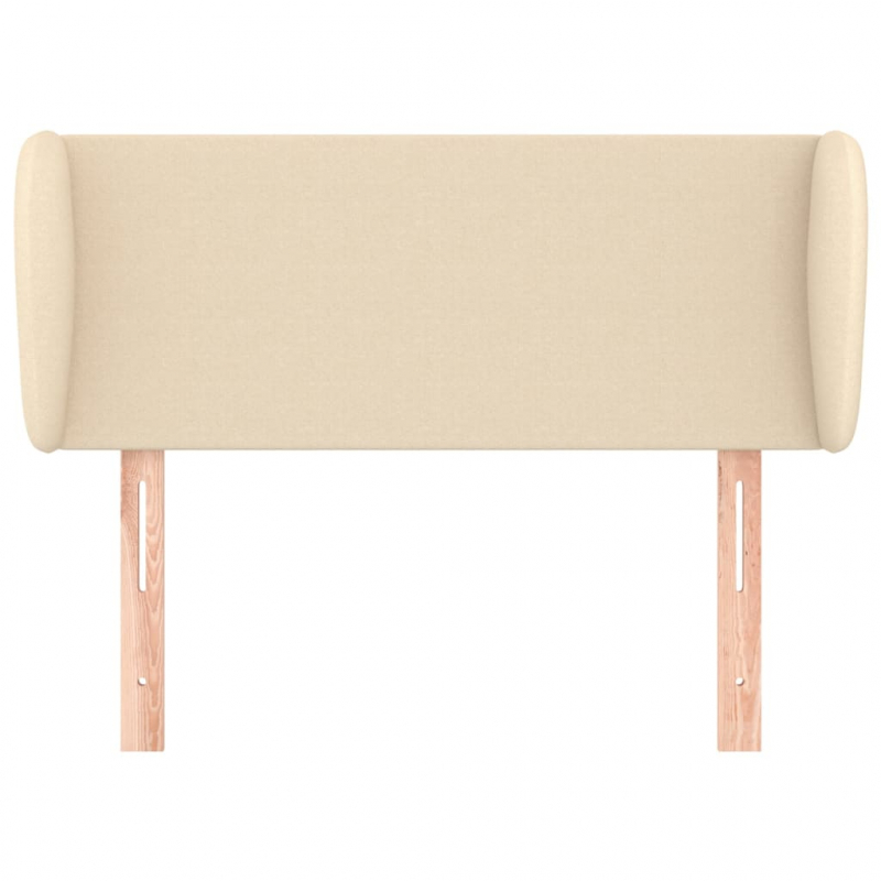 Kopfteil mit Ohren Creme 93x23x78/88 cm Stoff