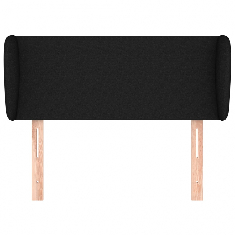 Kopfteil mit Ohren Schwarz 103x23x78/88 cm Stoff