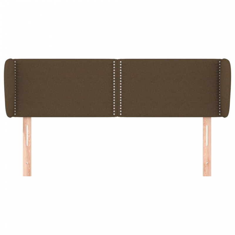 Kopfteil mit Ohren Dunkelbraun 147x23x78/88 cm Stoff