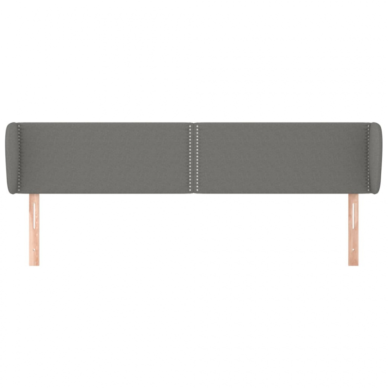 Kopfteil mit Ohren Dunkelgrau 163x23x78/88 cm Stoff