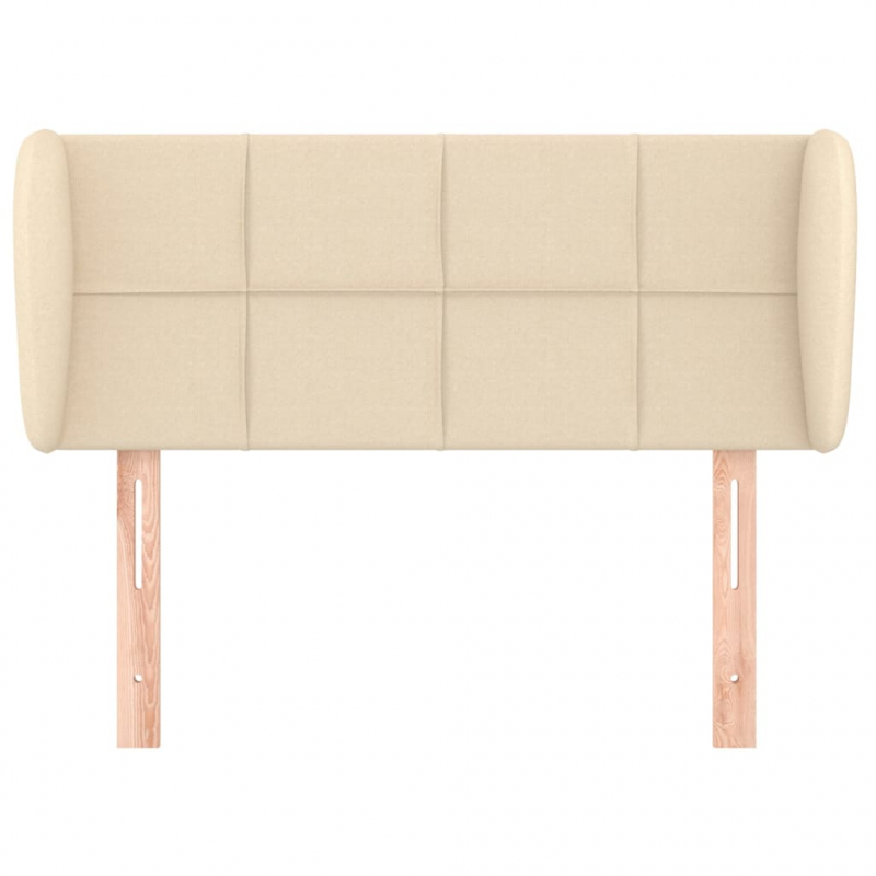 Kopfteil mit Ohren Creme 103x23x78/88 cm Stoff