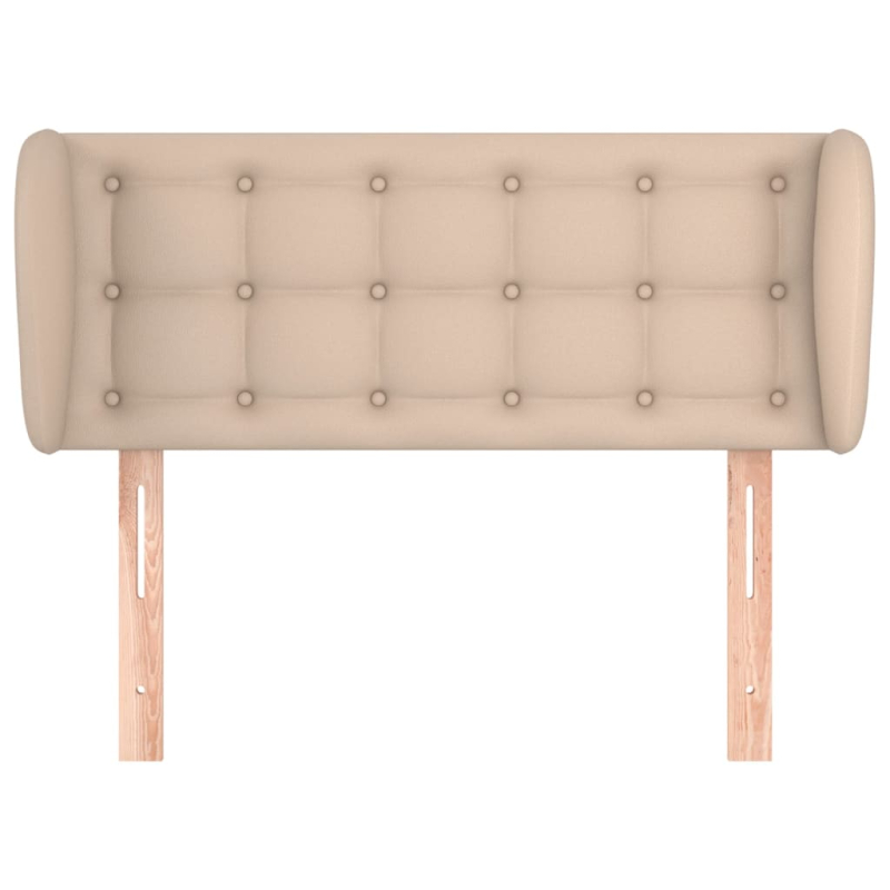 Kopfteil mit Ohren Cappuccino-Braun 83x23x78/88 cm Kunstleder