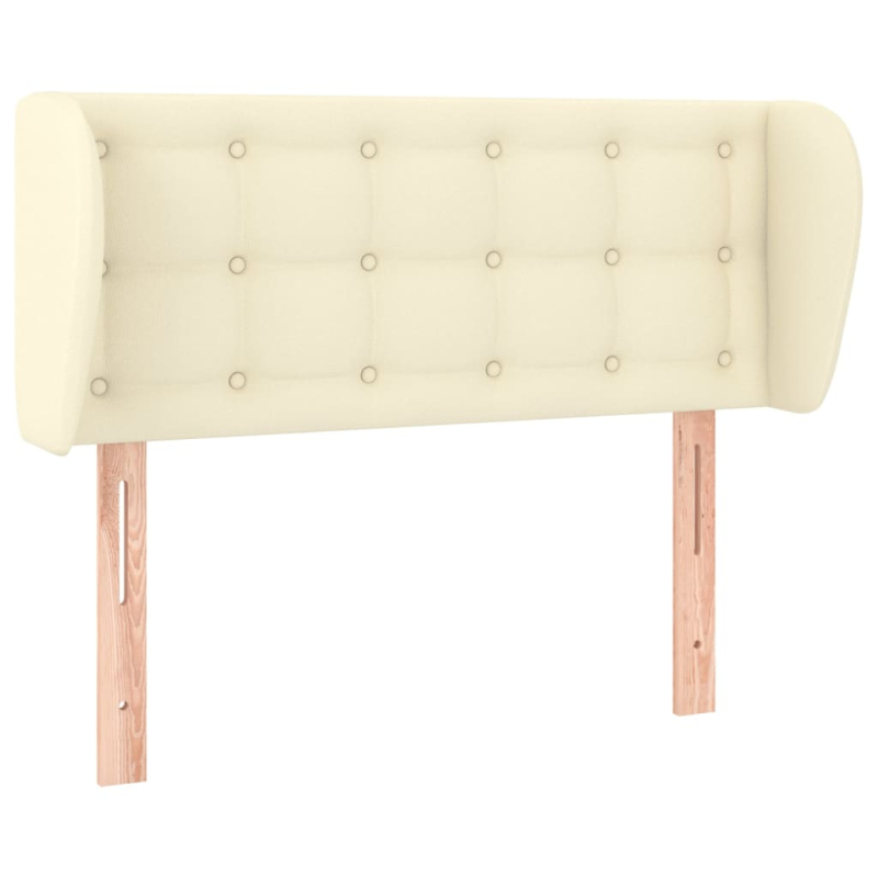 Kopfteil mit Ohren Creme 93x23x78/88 cm Kunstleder