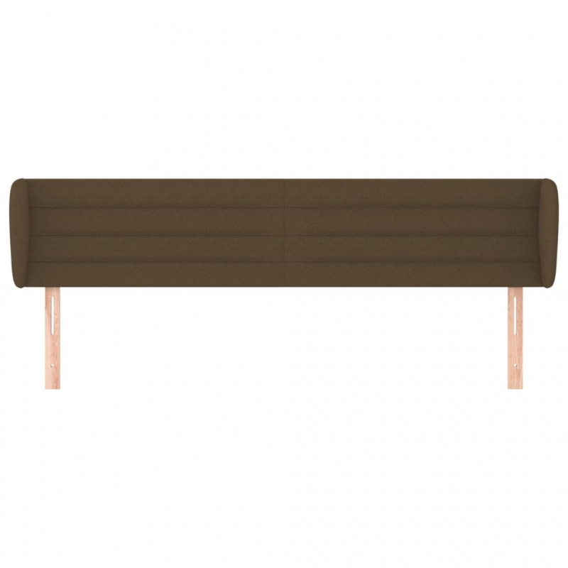 Kopfteil mit Ohren Dunkelbraun 163x23x78/88 cm Stoff