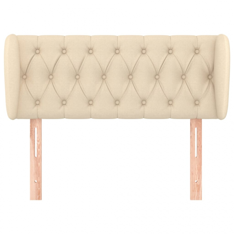 Kopfteil mit Ohren Creme 103x23x78/88 cm Stoff