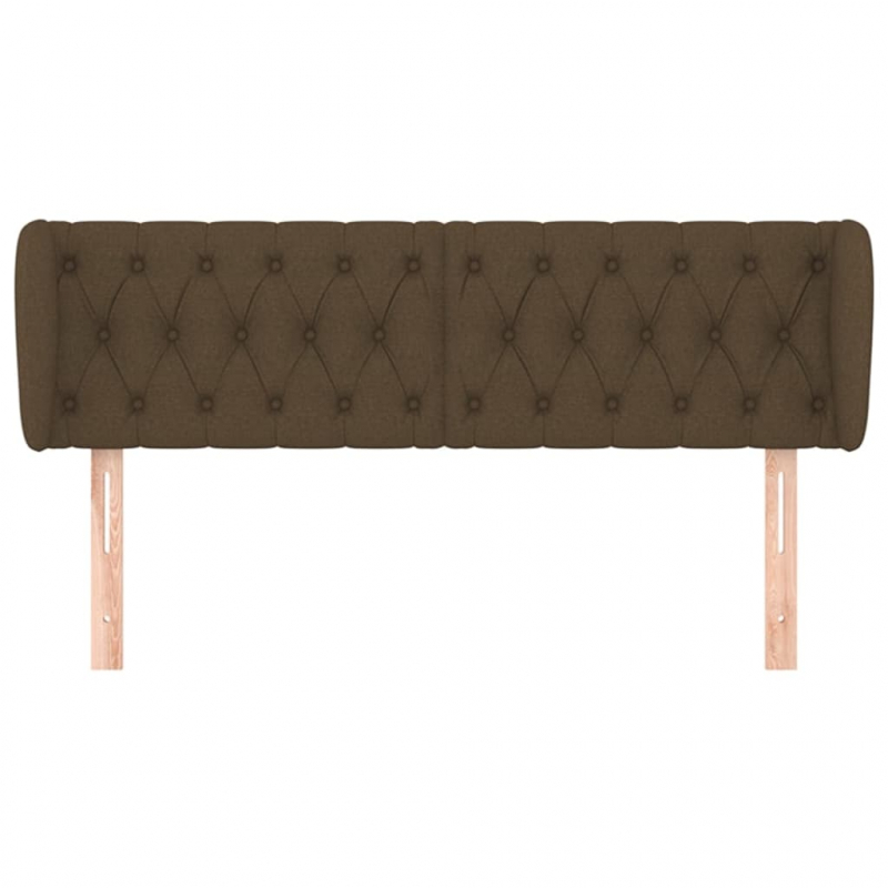 Kopfteil mit Ohren Dunkelbraun 147x23x78/88 cm Stoff