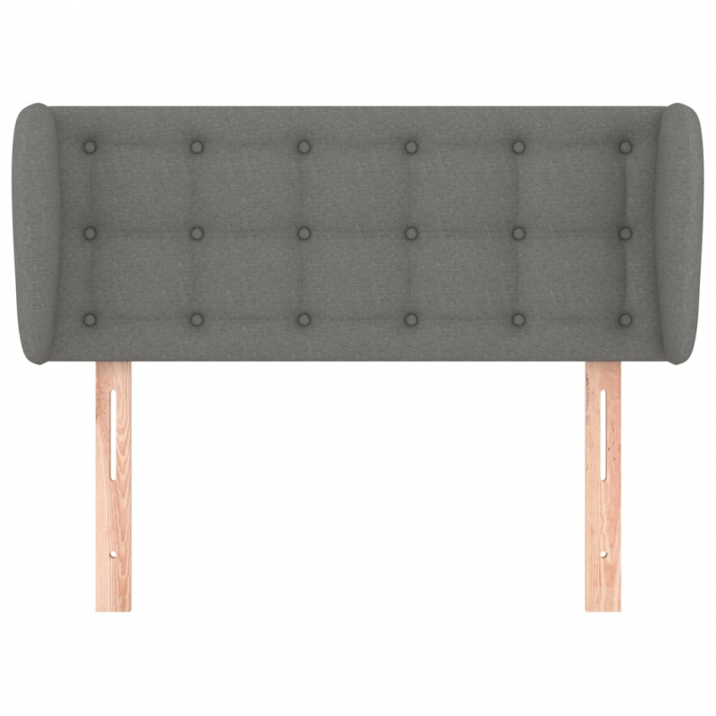 Kopfteil mit Ohren Dunkelgrau 93x23x78/88 cm Stoff