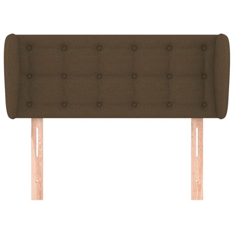 Kopfteil mit Ohren Dunkelbraun 103x23x78/88 cm Stoff