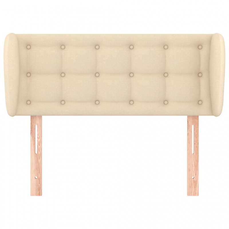 Kopfteil mit Ohren Creme 103x23x78/88 cm Stoff