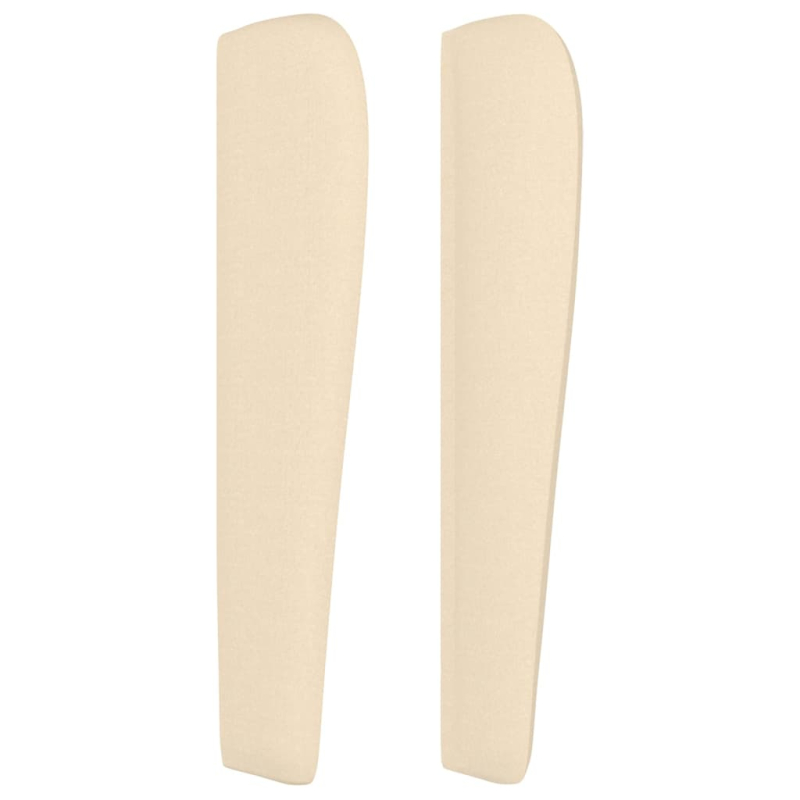 Kopfteil mit Ohren Creme 93x23x118/128 cm Stoff