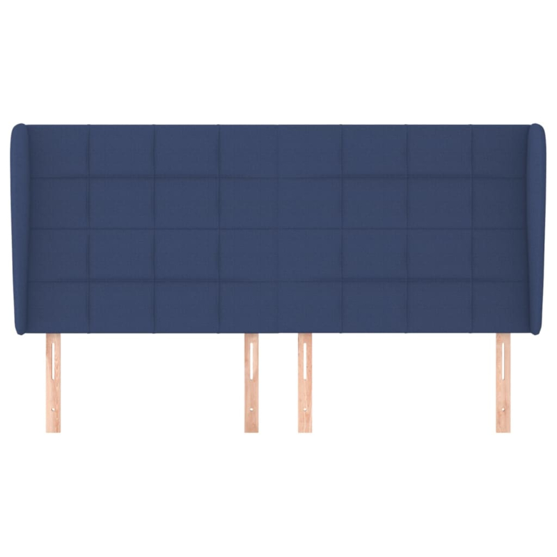 Kopfteil mit Ohren Blau 163x23x118/128 cm Stoff