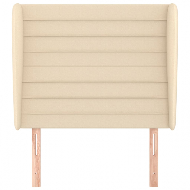 Kopfteil mit Ohren Creme 103x23x118/128 cm Stoff