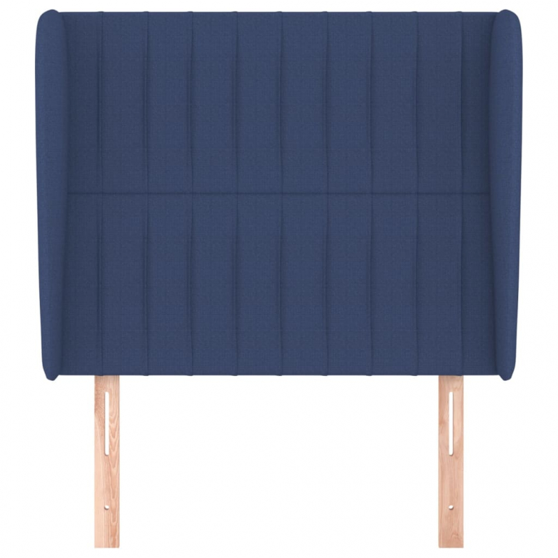 Kopfteil mit Ohren Blau 83x23x118/128 cm Stoff