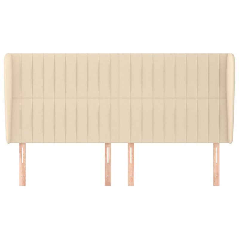 Kopfteil mit Ohren Creme 183x23x118/128 cm Stoff