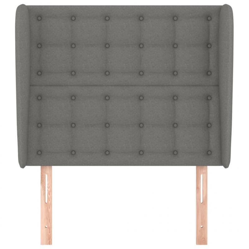 Kopfteil mit Ohren Dunkelgrau 83x23x118/128 cm Stoff