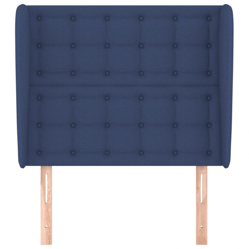 Kopfteil mit Ohren Blau 83x23x118/128 cm Stoff