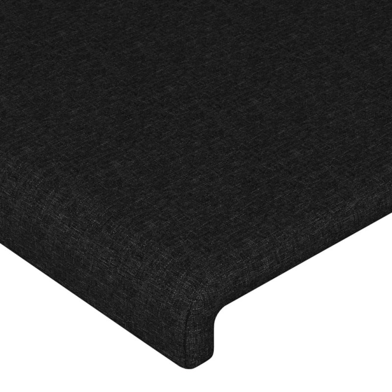 Kopfteil mit Ohren Schwarz 93x16x78/88 cm Stoff