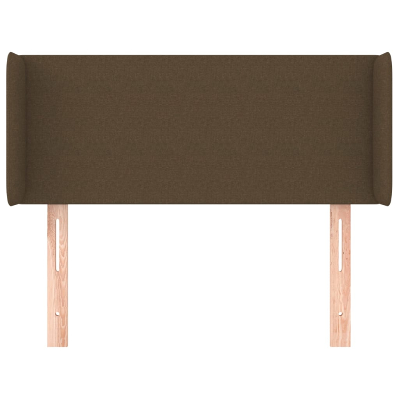 Kopfteil mit Ohren Dunkelbraun 103x16x78/88 cm Stoff