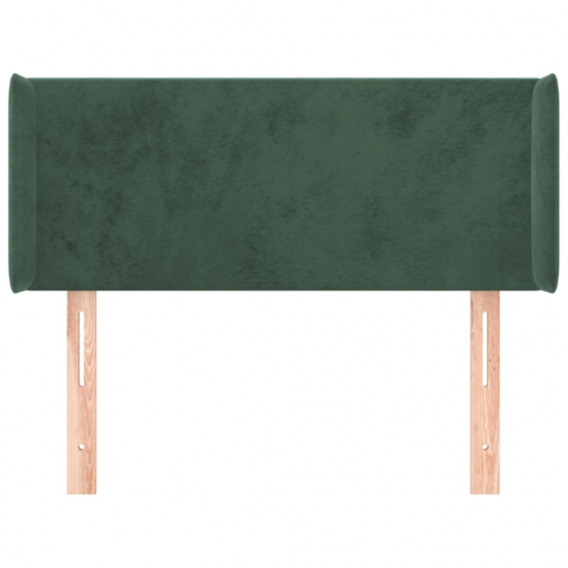 Kopfteil mit Ohren Dunkelgrün 93x16x78/88 cm Samt