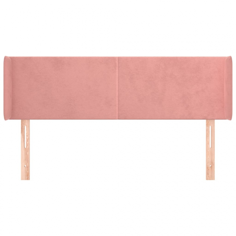 Kopfteil mit Ohren Rosa 147x16x78/88 cm Samt