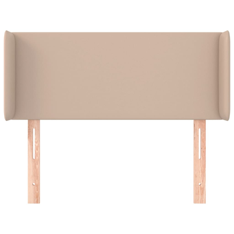 Kopfteil mit Ohren Cappuccino-Braun 83x16x78/88 cm Kunstleder