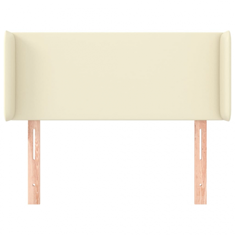 Kopfteil mit Ohren Creme 103x16x78/88 cm Kunstleder