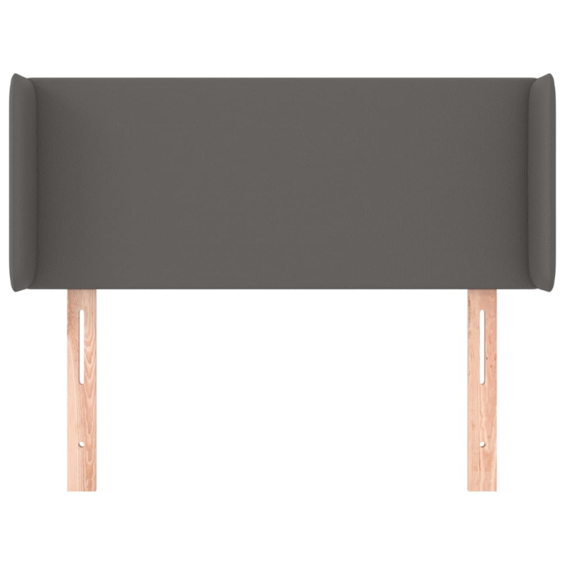 Kopfteil mit Ohren Grau 103x16x78/88 cm Kunstleder