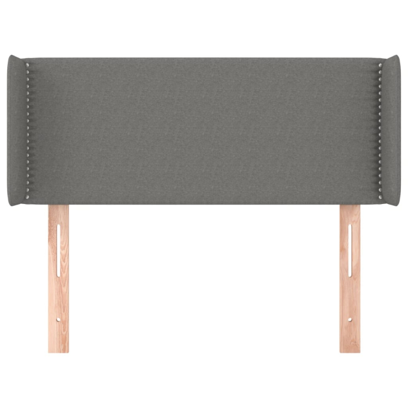 Kopfteil mit Ohren Dunkelgrau 103x16x78/88 cm Stoff