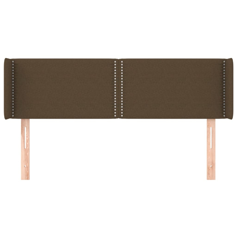 Kopfteil mit Ohren Dunkelbraun 147x16x78/88 cm Stoff