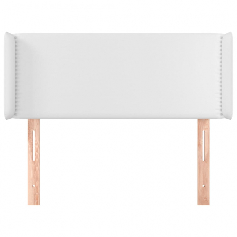 Kopfteil mit Ohren Weiß 103x16x78/88 cm Kunstleder