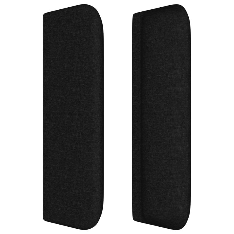 Kopfteil mit Ohren Schwarz 183x16x78/88 cm Stoff