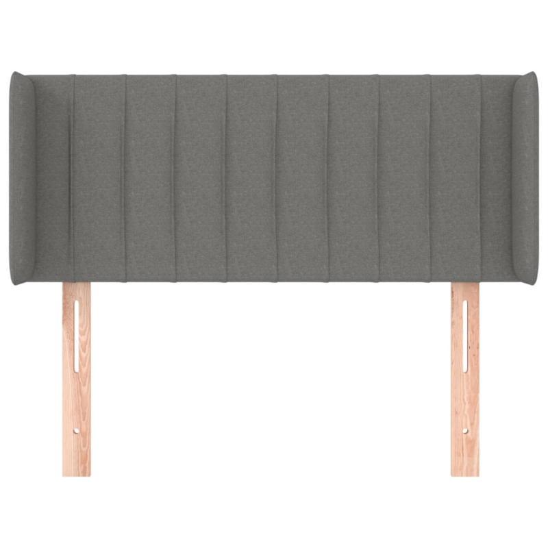 Kopfteil mit Ohren Dunkelgrau 93x16x78/88 cm Stoff