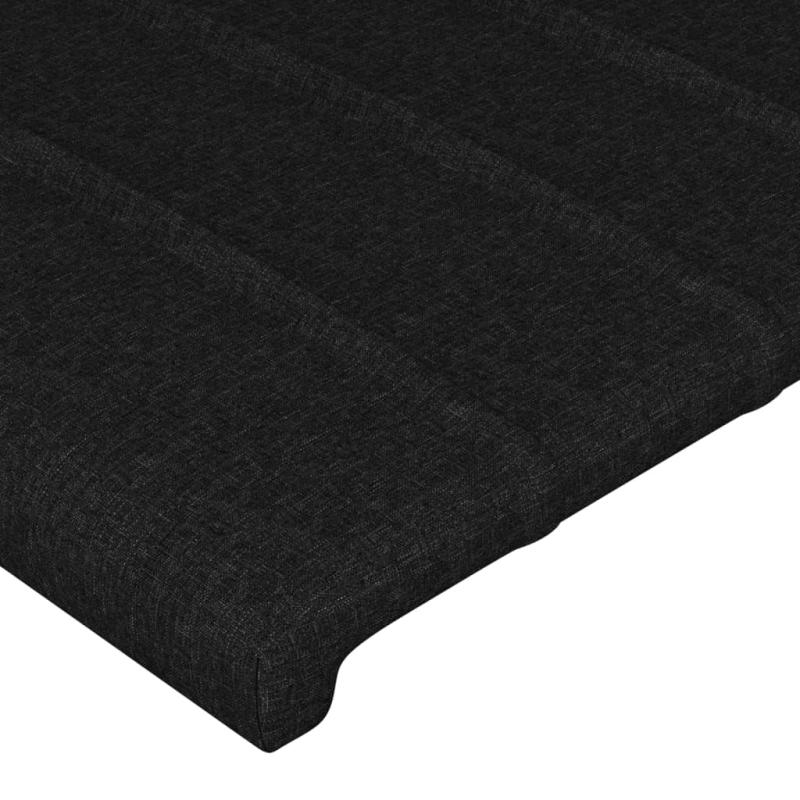 Kopfteil mit Ohren Schwarz 93x16x78/88 cm Stoff
