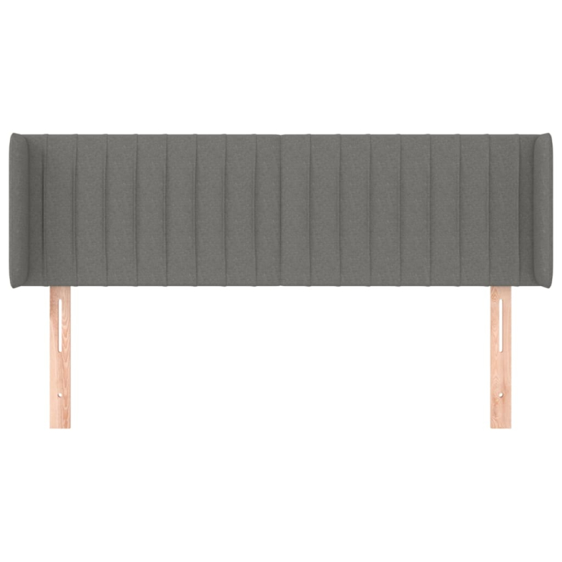 Kopfteil mit Ohren Dunkelgrau 147x16x78/88 cm Stoff